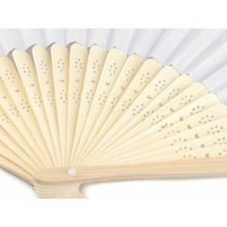 1ks 1 Bílá Papírový Vějíř K Domalování 21x36 Cm Karnevalové Dekorace Párty