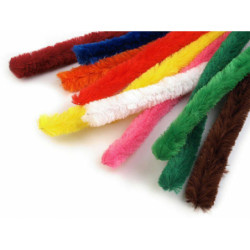 10ks Oranžová Chlupaté Drátky Ø15mm Délka 30cm Aranžovací Stuhy Šňůry Dráty Potřeby Pro Aranžování, Dekorace