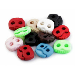 10ks Červená Brzdičky S Dvěma Dírkami 20x20mm Koncovky Plastová Galanterie Textiln