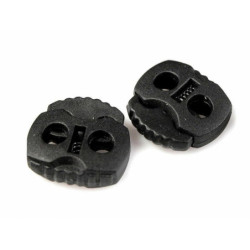 10ks Červená Brzdičky S Dvěma Dírkami 20x20mm Koncovky Plastová Galanterie Textiln