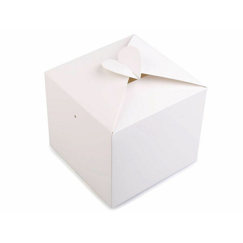 1ks Bílá Papírová Krabička Se Srdcem Krabice Krabičky Dárkové Pytlíky Tašky Dekorace