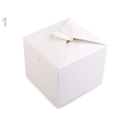 1ks Bílá Papírová Krabička Se Srdcem Krabice Krabičky Dárkové Pytlíky Tašky Dekorace