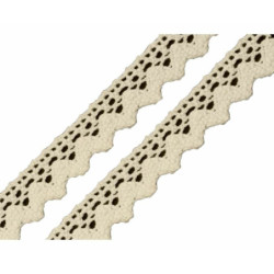 30m Anilla Bavlněná Krajka Šíře 22mm Paličkovaná, Bavlněné Lněné Krajky Paličkované, Madeiry Textilní Galanterie