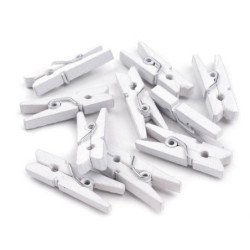 10ks 1 Bílá Kolíček Barevný 4x25mm Dřevěné Kolíčky Kovová, Dřevěná Skleněná Dekorace