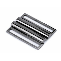 2pár Nikl Černý Kovová Spona Šíře 50mm Ozdobné Zapínání, Galanterie Textiln