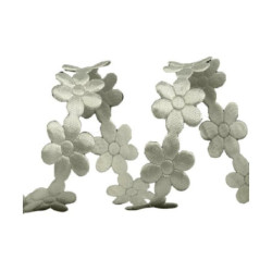 2m Krémová Sv. Saténový Prýmek Šíře 20mm Květ Ozdoby Saténové - Metráž, Lemovky Krojovky Paspulky Textilní Galanterie