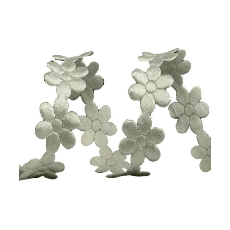 2m Krémová Sv. Saténový Prýmek Šíře 20mm Květ Ozdoby Saténové - Metráž, Lemovky Krojovky Paspulky Textilní Galanterie