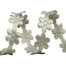 2m Krémová Sv. Saténový Prýmek Šíře 20mm Květ Ozdoby Saténové - Metráž, Lemovky Krojovky Paspulky Textilní Galanterie