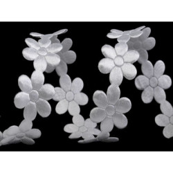 2m Krémová Sv. Saténový Prýmek Šíře 20mm Květ Ozdoby Saténové - Metráž, Lemovky Krojovky Paspulky Textilní Galanterie