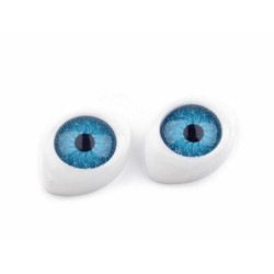 4ks Hnědá Oči Nalepovací 12x17mm Výška 6mm Ostatní Čumáky Oči Chrastítka Textilní Galanterie