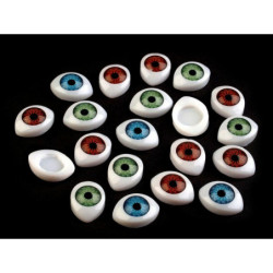 4ks Hnědá Oči Nalepovací 12x17mm Výška 6mm Ostatní Čumáky Oči Chrastítka Textilní Galanterie