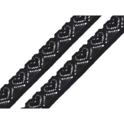 13.5m Black Elastická Krajka Šíře 17mm Elastické Krajky Madeiry Textilní Galanterie
