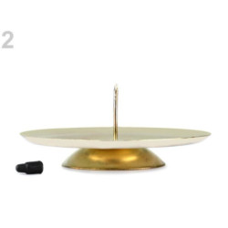 1ks Zlatá Sv. Stolní Svícen Ø7, 5cm Svícny A Aromalampy Svíčky Bodce Dekorace