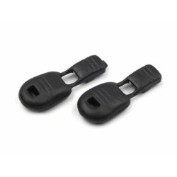 20ks transparent plastová koncovka 15x19 mm zamačkávací, brzdičky koncovky galanterie textilní