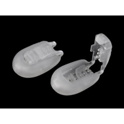 20ks transparent plastová koncovka 15x19 mm zamačkávací, brzdičky koncovky galanterie textilní