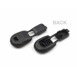 20ks transparent plastová koncovka 15x19 mm zamačkávací, brzdičky koncovky galanterie textilní