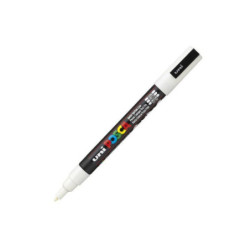 Posca 1m Akrylový Popisovač Hrot 0, 7mm Bílá, Posca Akrylové, Permanentní, Fixy Popisovače Výtvarné Potřeby