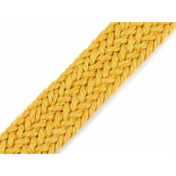 1m 1 Hořčicová Splétaný Bavlněný Popruh Šíře 25mm Splétané Popruhy Textilní Galanterie