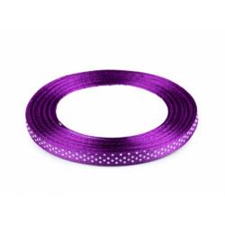 22.5m Žlutá Saténová Stuha S Puntíky Šíře 6mm Stuhy -, Textilní Galanterie