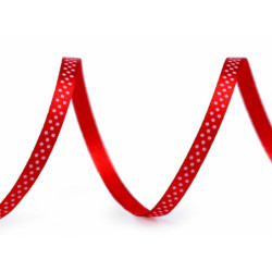 22.5m Žlutá Saténová Stuha S Puntíky Šíře 6mm Stuhy -, Textilní Galanterie