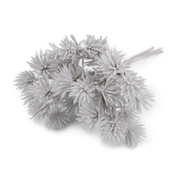 6ks Šedá Sv. Umělá Větvička Ježatka K Aranžování, Květiny Rostliny Květy Plody Tvoření A Aranžován