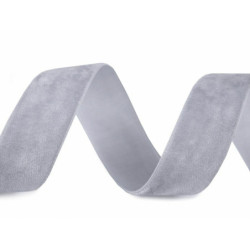 10m Šedá Nejsv. Sametová Stuha Šíře 25mm Sametové Stuhy - Sametky Textilní Galanterie