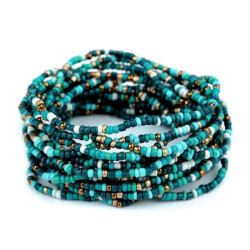 1sada Zelená Smaragdová Sada Pružných Náramků Z Rokajlu Náramky Pružné Ostatní, Bižuterie