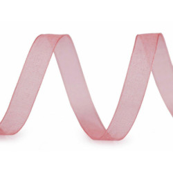 100m Starorůžová Monofilová Stuha Šíře 10mm Šifonové (monofilové) Stuhy Textilní Galanterie
