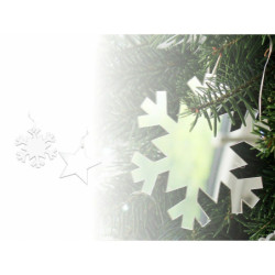 1ks zlatá sv. hvězda vánoční zrcadlová hvězda a vločka k zavěšení, hvězdy vločky stromečky dekorace tvoření a aranžování