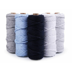 50m režná světlá bavlněná šňůra macrame ø5 mm bavlněné šňůry šňůry provázky tkaničky textilní galanterie