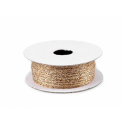 1ks zlatá lurexová šňůrka / provázek ø1 mm lurexové šňůrky stužky šňůry provázky tkaničky textilní galanterie