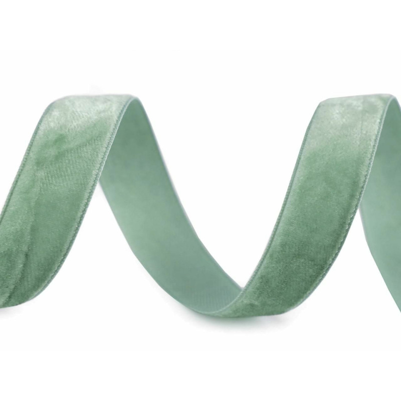 10m 112 mint sametová stuha šíře 15 mm sametové stuhy - sametky textilní galanterie