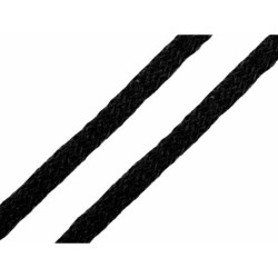 1m černá bavlněná šňůra ø7 mm bavlněné šňůry šňůry provázky tkaničky textilní galanterie