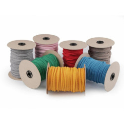 1m černá bavlněná šňůra ø7 mm bavlněné šňůry šňůry provázky tkaničky textilní galanterie