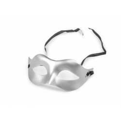 1ks stříbrná karnevalová maska - škraboška k dotvoření, masky škrabošky paruky párty karnevalové dekorace a aranžování