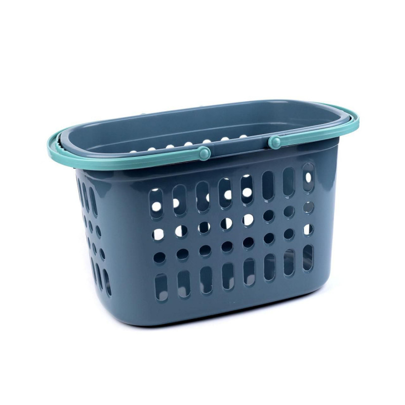 1ks petrolejová plastový košík 27x38 cm prodejní stojany háky police nákupní košíky vybavení prodejen galanterii textilní