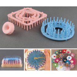 Sada na tvoření květinových dekorací, platení, tkaní květin sedmikrásky 6 velikostí, rozměry 10, 5 cm x 13, 5 cm x 4, 5 cm