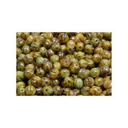 40 ks Melon Pumpkin Round Beads sklo 6mm