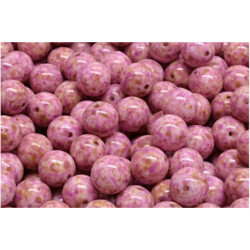 Picasso Rustic Round Druk Pressed Round Beads české sklo 8mm