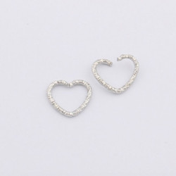 14 ks stříbrné srdce vyřezávané rozdělené skokové prstence kovové Diy otevřené prstence konektory kovové nálezy dodávky šperků