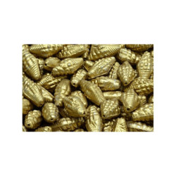 10 ks Miter Shell Beads české sklo 16mm x 8mm