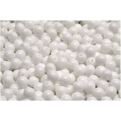 80 ks Opaque White Round Spacer Round Beads české sklo 5mm