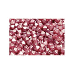 30 ks Matte Crystal Pink Patina Faceted Beads Pyramid Spacer Bicone české sklo 6mm