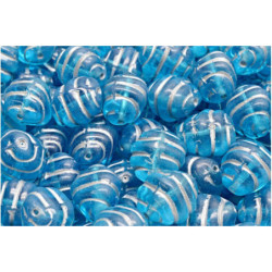 8ks Crystal Blue Gold Striped Lined Oval Chunky Vyřezávané Striped Bee Hive Freeform Nugget Různé Beads Různé Beads Česká sklo