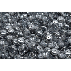 60 ks Crystal Silver Half Disc Washer Beads Solo Flat Disk Spacer One Hole Teardrop Beads Česká sklo 6mm