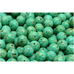 Picasso Rustic Round Druk Pressed Round Beads české sklo 8mm